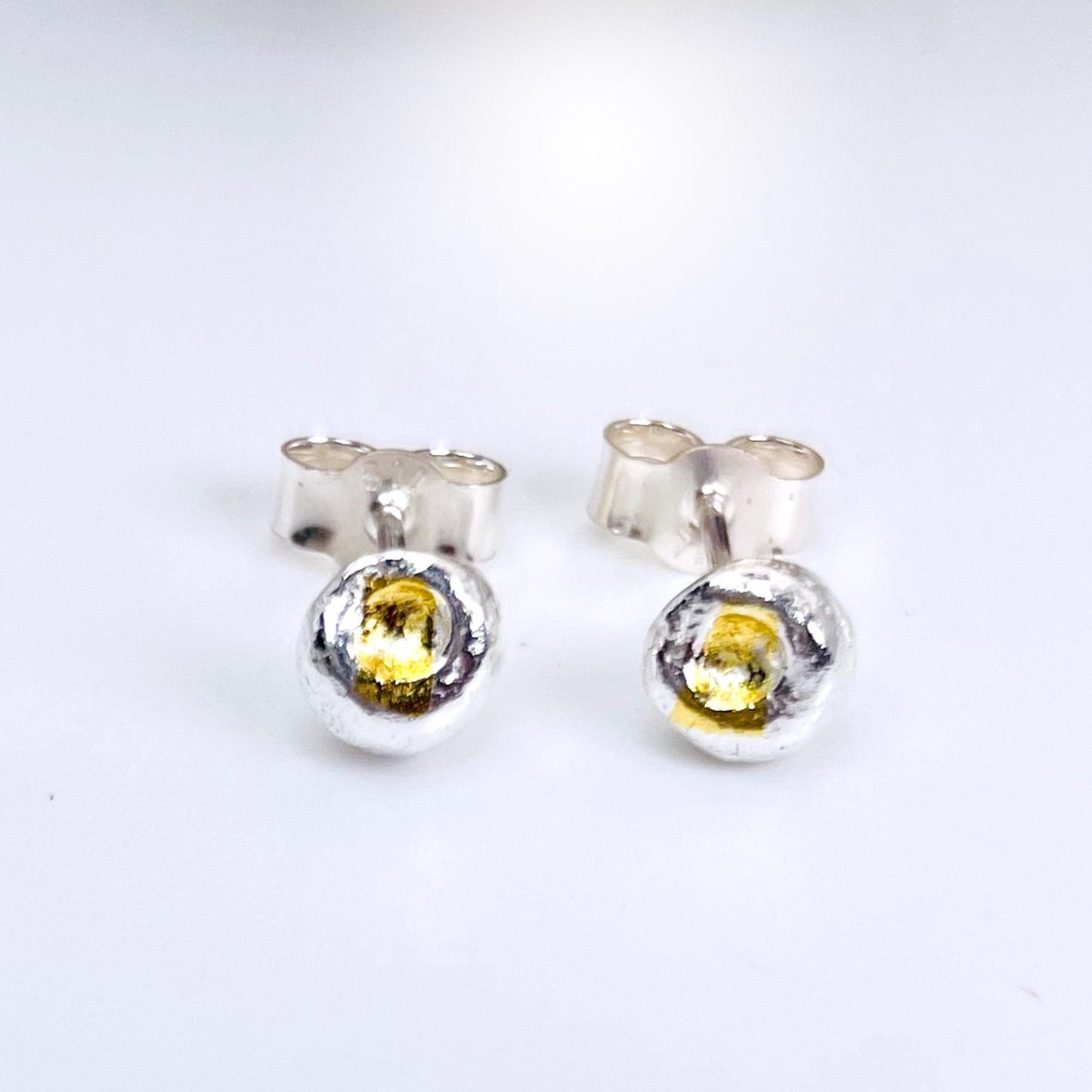 Dartmoor Rocks Studs with 24ct Gold Accents
