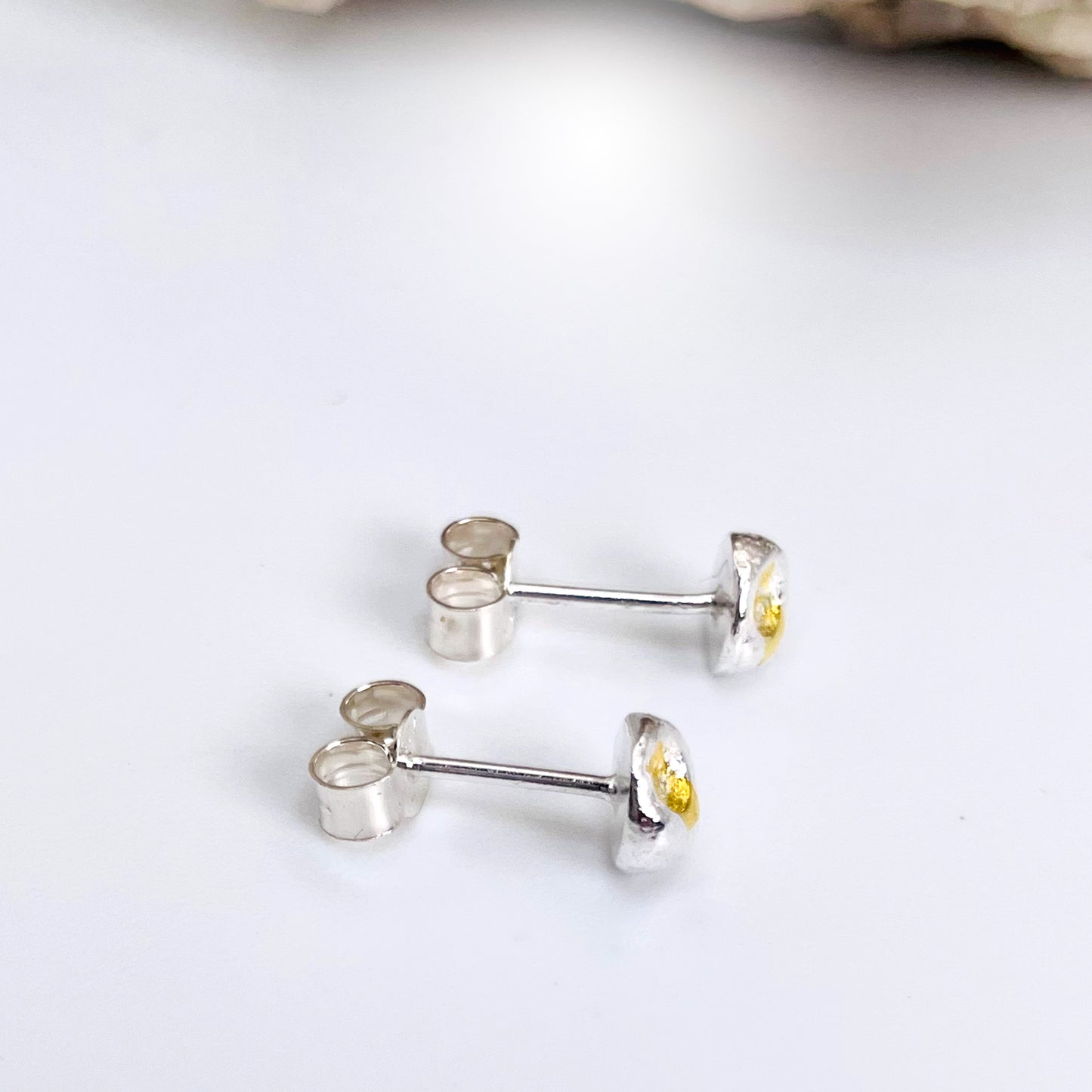 Dartmoor Rocks Studs with 24ct Gold Accents