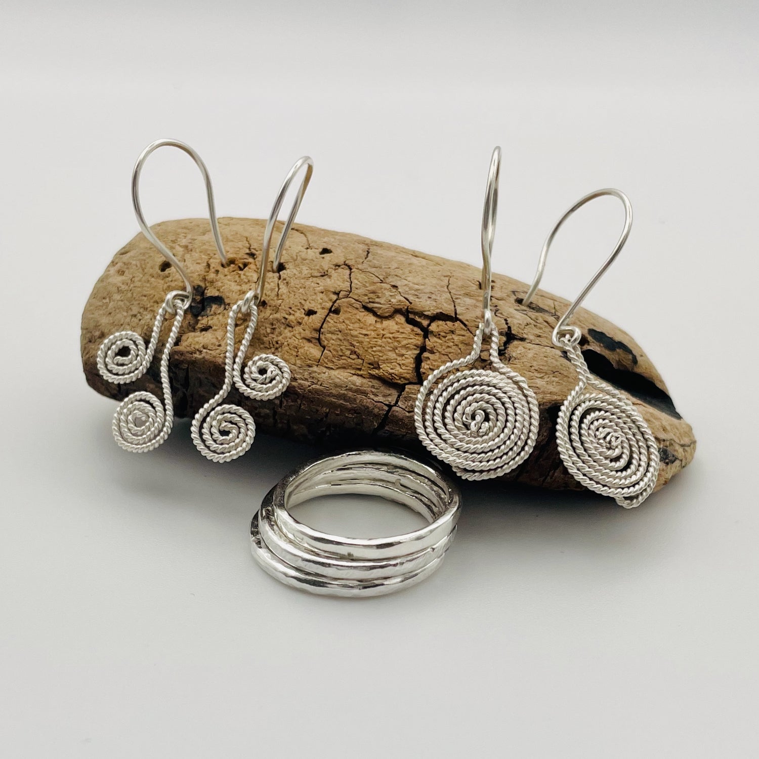 Ashburton Jewellery School - Silver Ring and Filigree Earring Workshop - picture of rings and earrings