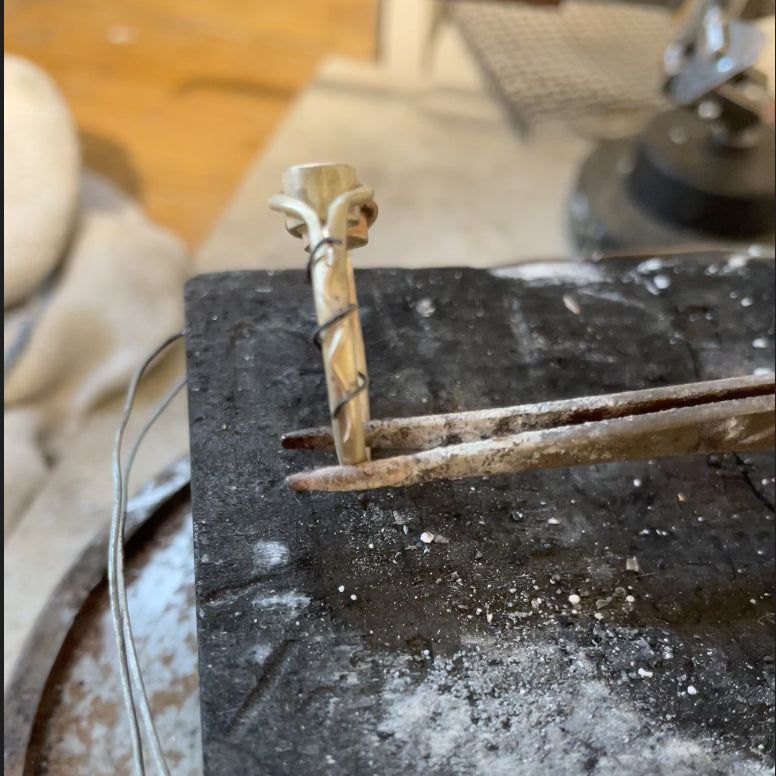 Soldering the Expanded Skies Whidden Deer Park Granite Song Engagement Ring