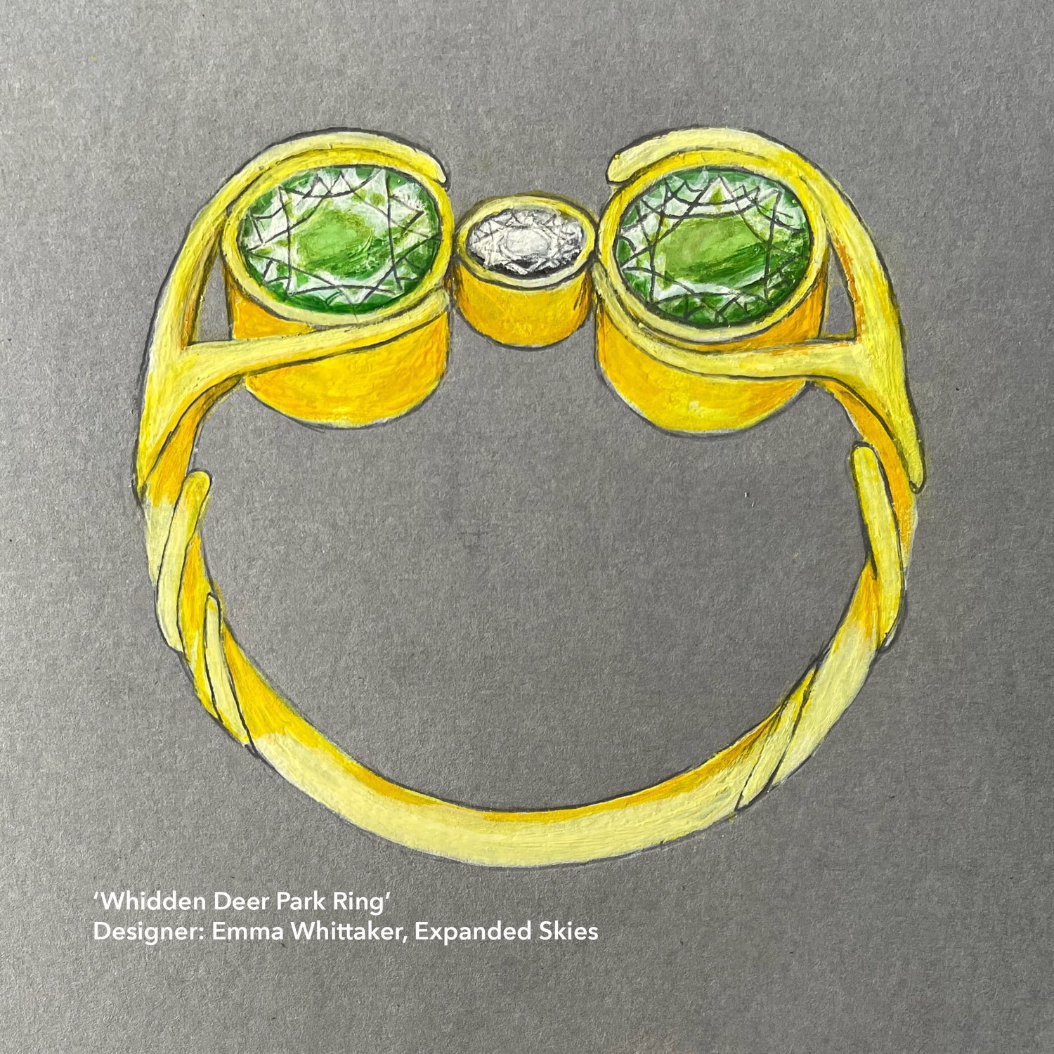 Painted Rendering of Whidden Deer Park Ring