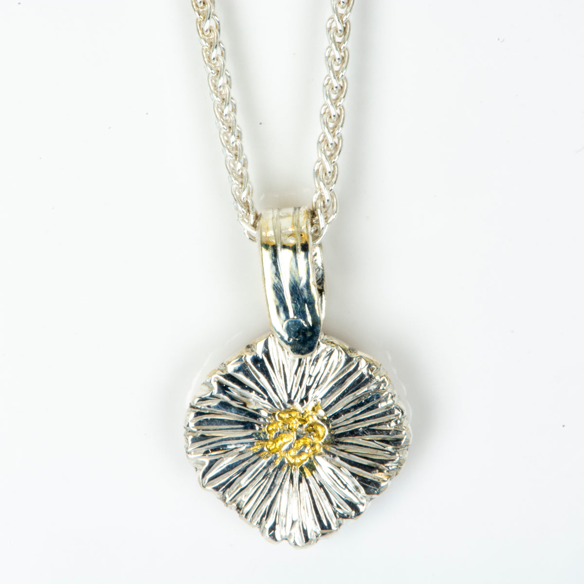 Expanded Skies Dartmoor Daisy Pendant Necklace with 24ct Gold Accents