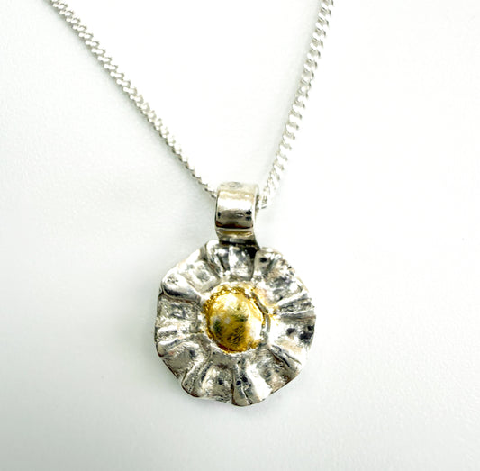 The Expanded Skies Radiant Sun Pendant&nbsp;is joyful! Hand sculpted and cast in recycled solid fine silver (999) with a textured surface that has a twinkly beauty all of its own. Each sun is unique.