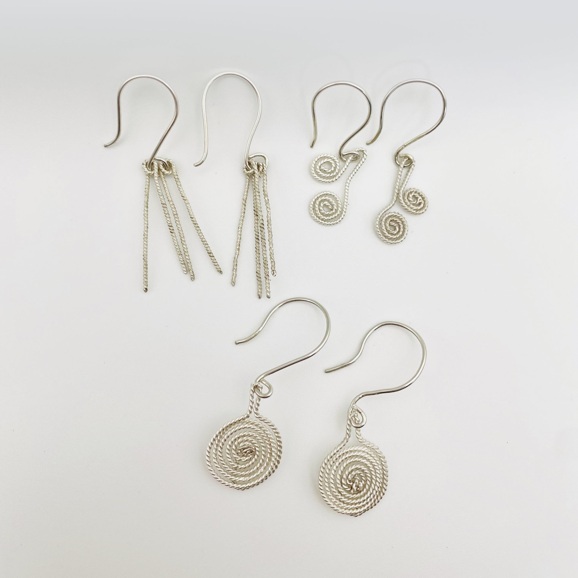 Ashburton Jewellery School - Silver Ring and Filigree Earring Workshop - picture of earrings 