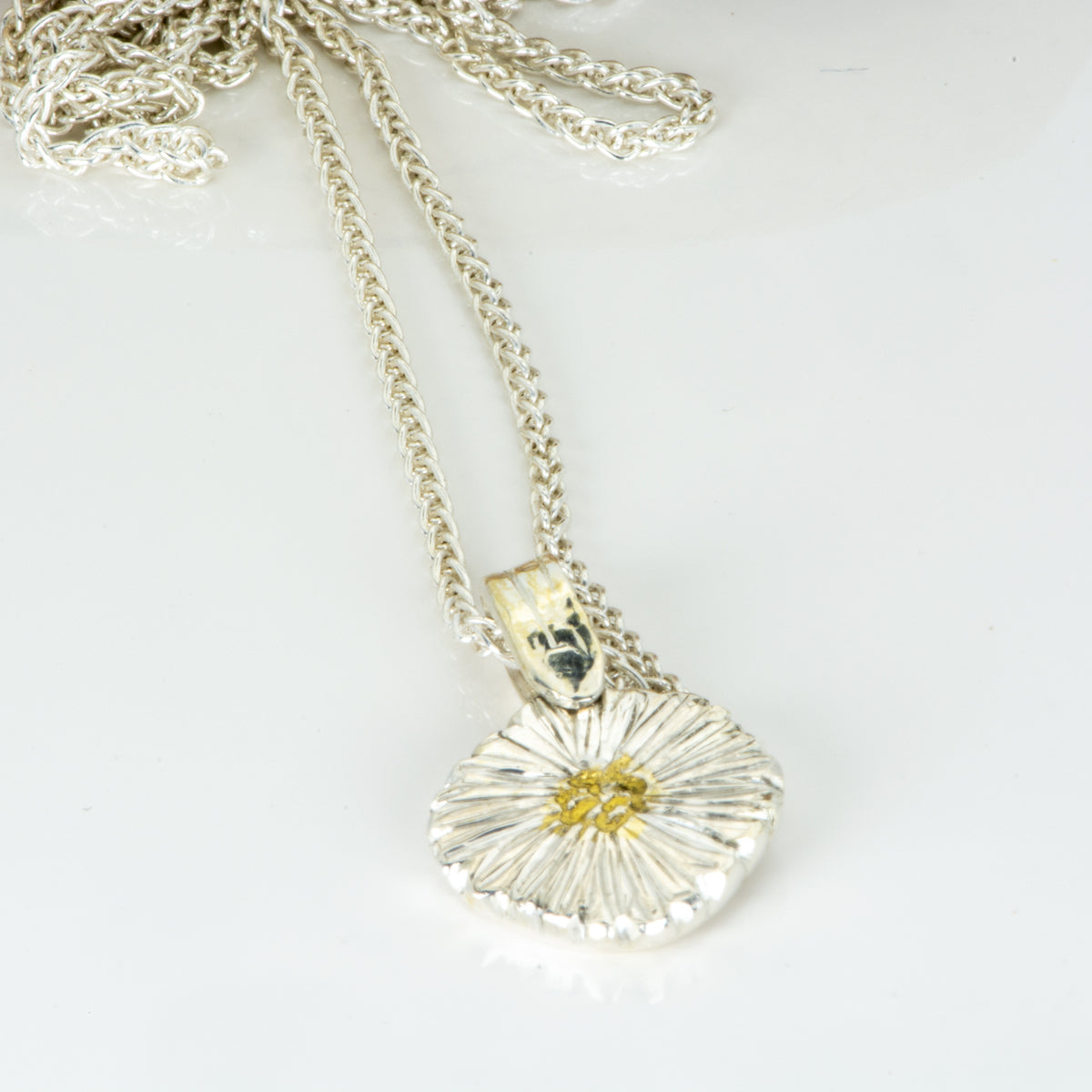 Expanded Skies Dartmoor Daisy Pendant Necklace with 24ct Gold Accents