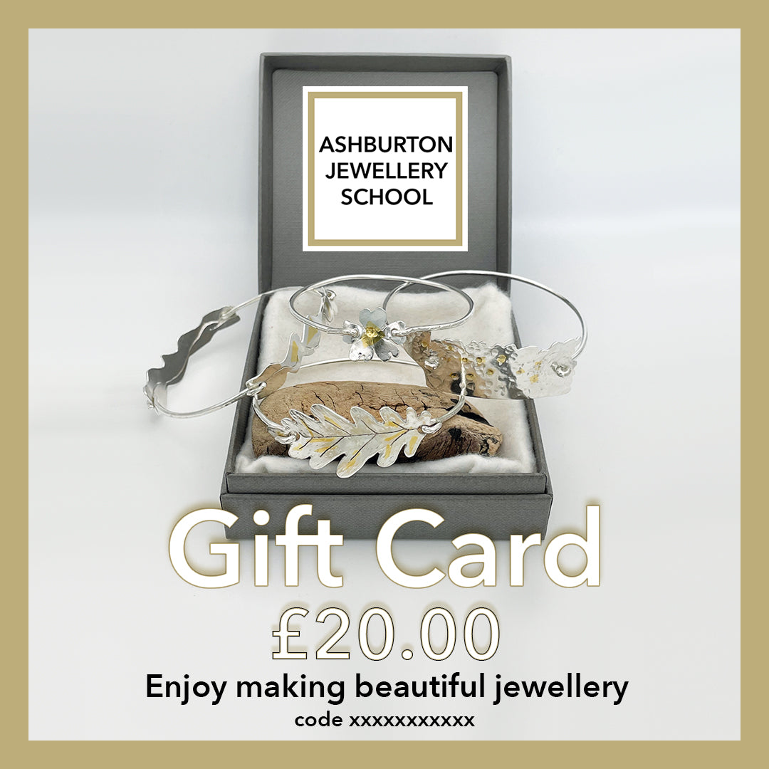 £20.00 Gift card for Ashburton Jewellery School with jewellery in a box on a white background