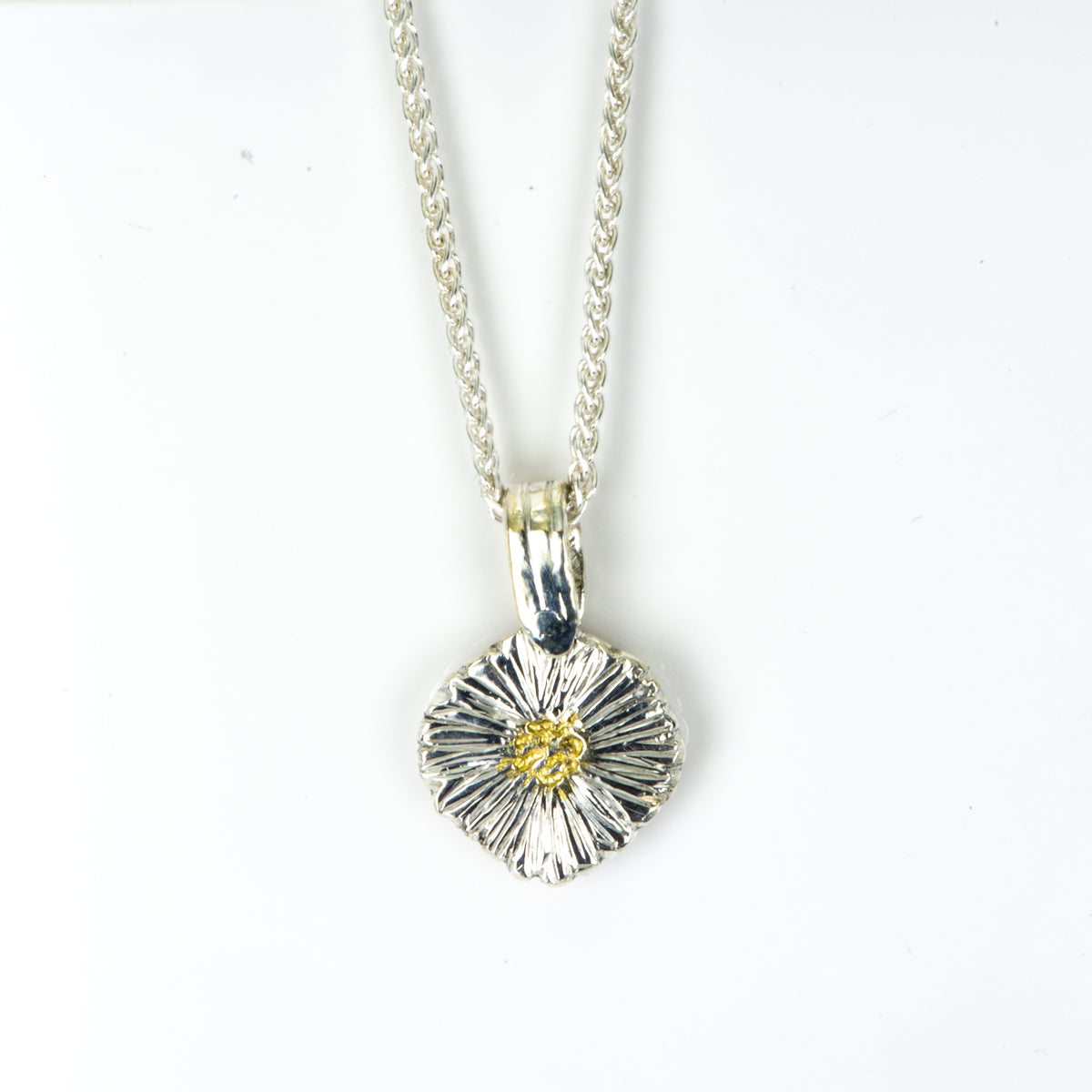 Expanded Skies Dartmoor Daisy Pendant Necklace with 24ct Gold Accents