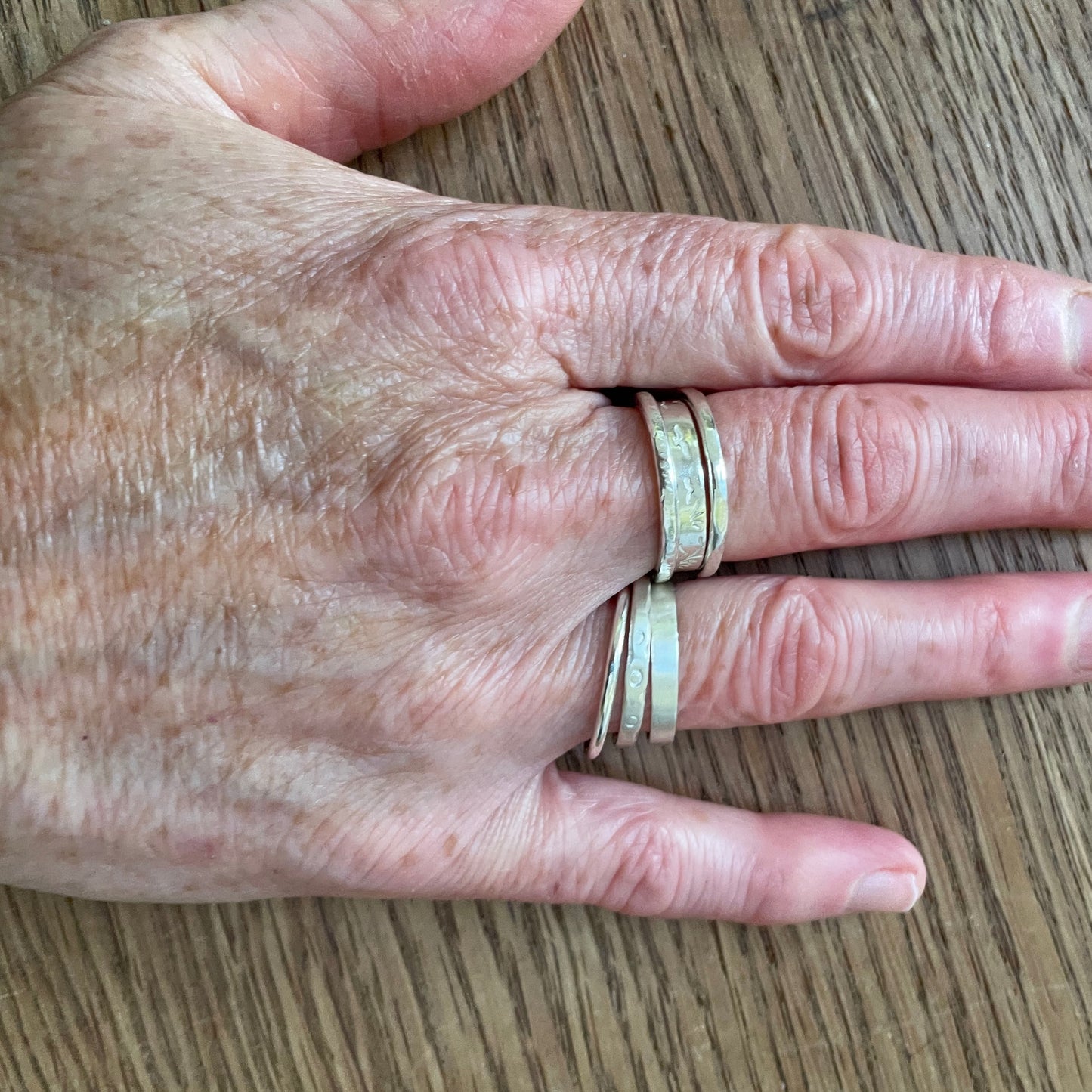 6 December 2025 Ashburton Jewellery School - Make Three Sterling Silver Stacking Rings- Examples of the rings