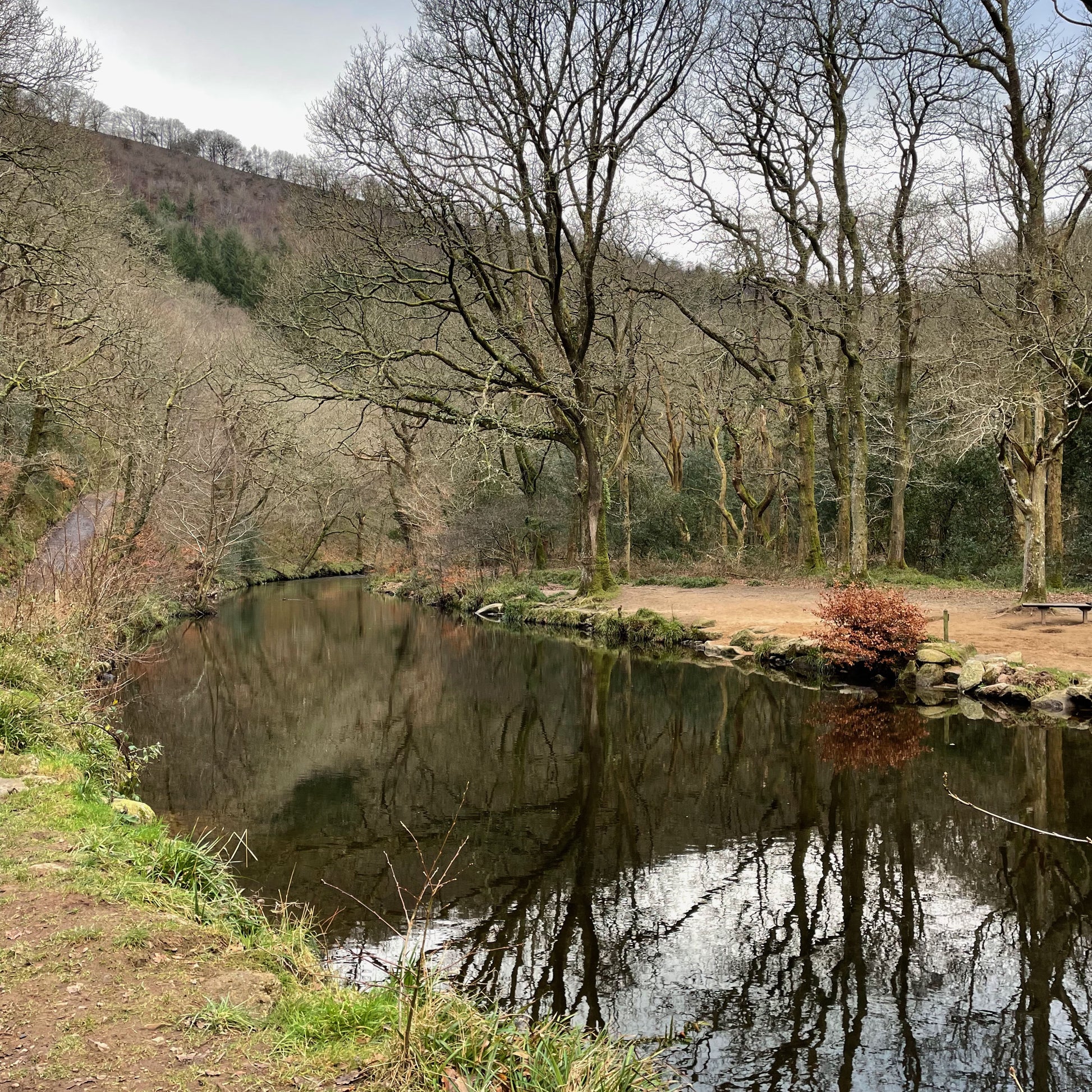 River Teign near to Castle Drogo Devon, UK, inspiration for Expanded Skies River Teign Ring.