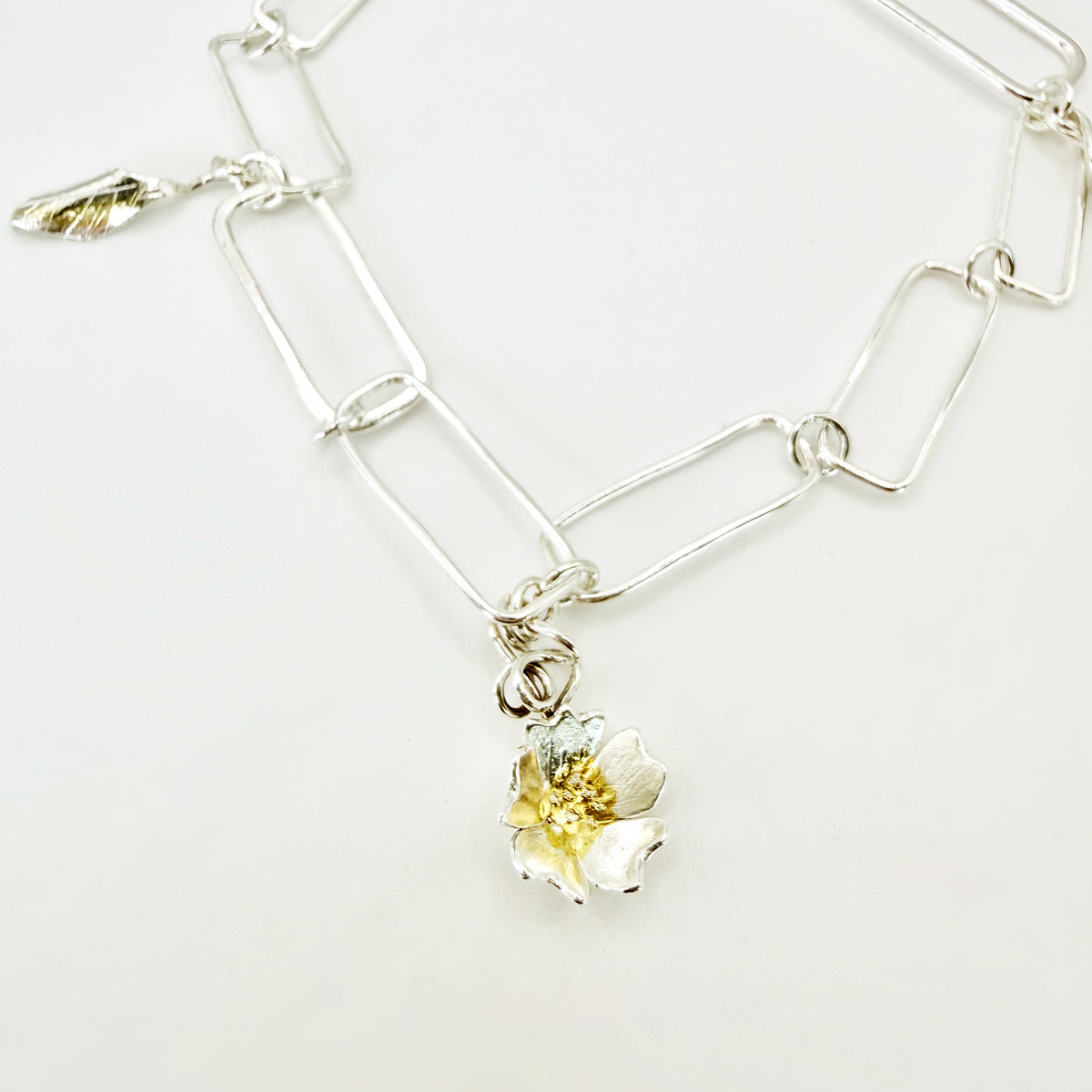 Expanded Skies Field Rose Bracelet with 24ct Gold Accents
