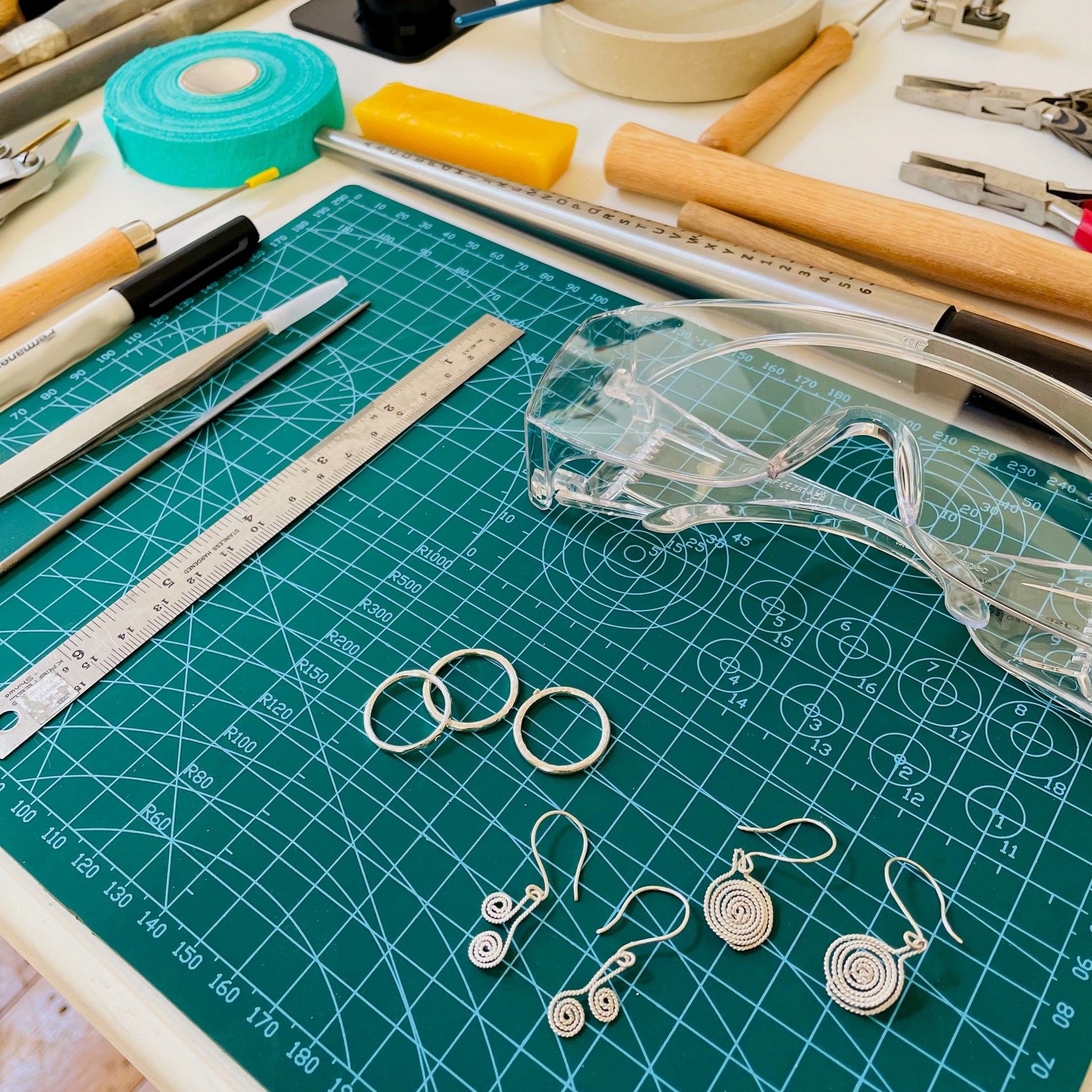 Ashburton Jewellery School Ring and earring making workshop tools
