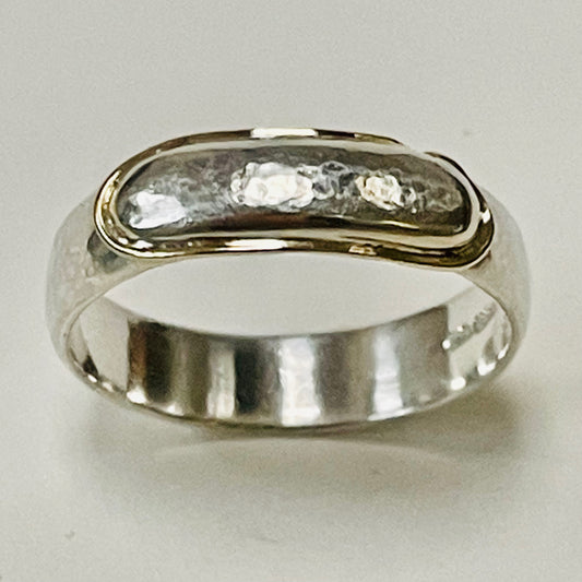 Dartmoor High Tor Ring inlaid with 9ct Gold