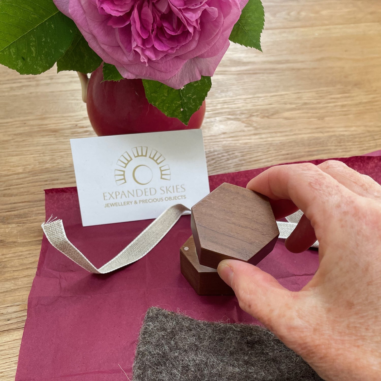 Expanded Skies Bespoke Jewellery in Cubi Box. Begin your Bespoke Dartmoor Jewellery Journey