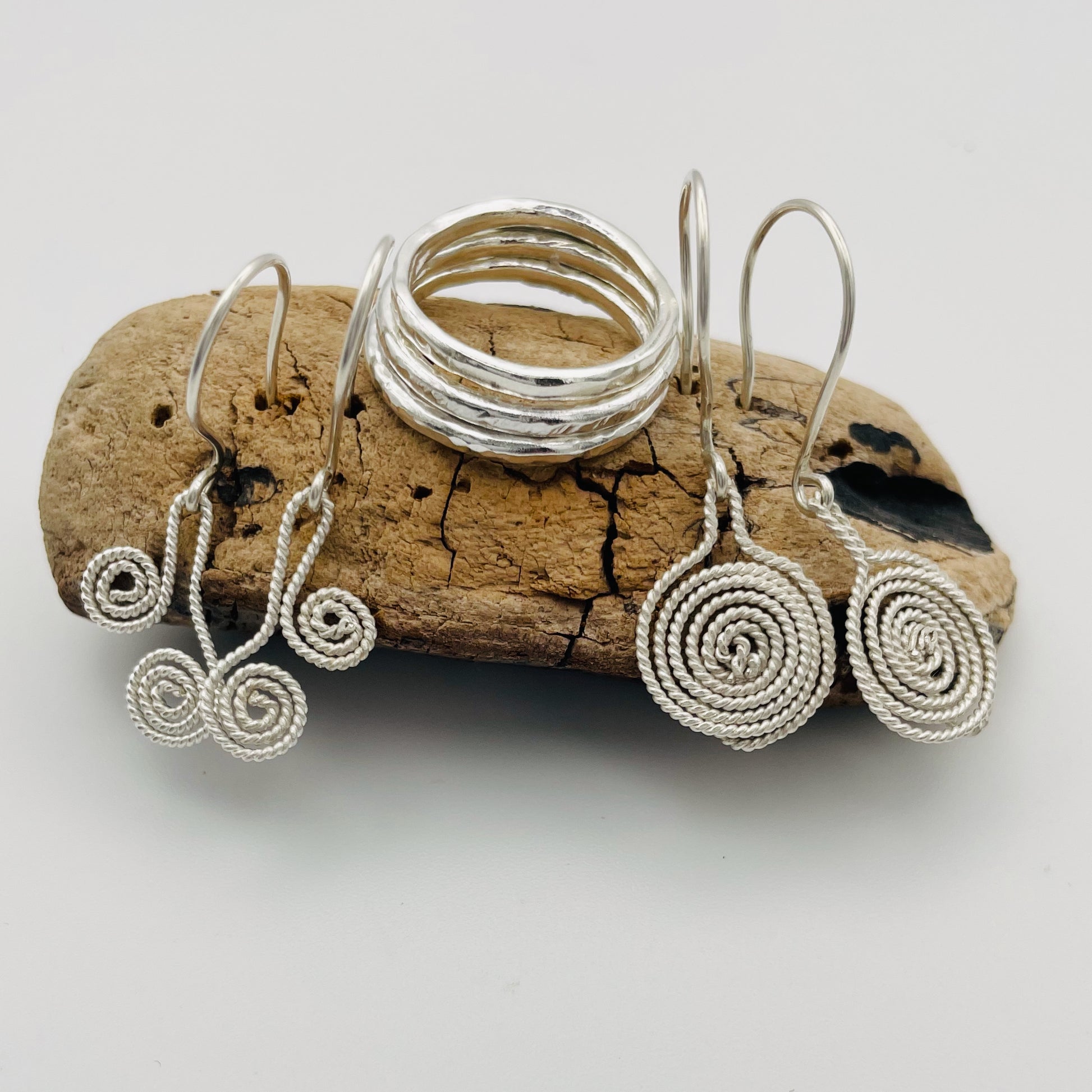 Ashburton Jewellery School - Silver Ring and Filigree Earring Workshop - picture of rings and earrings