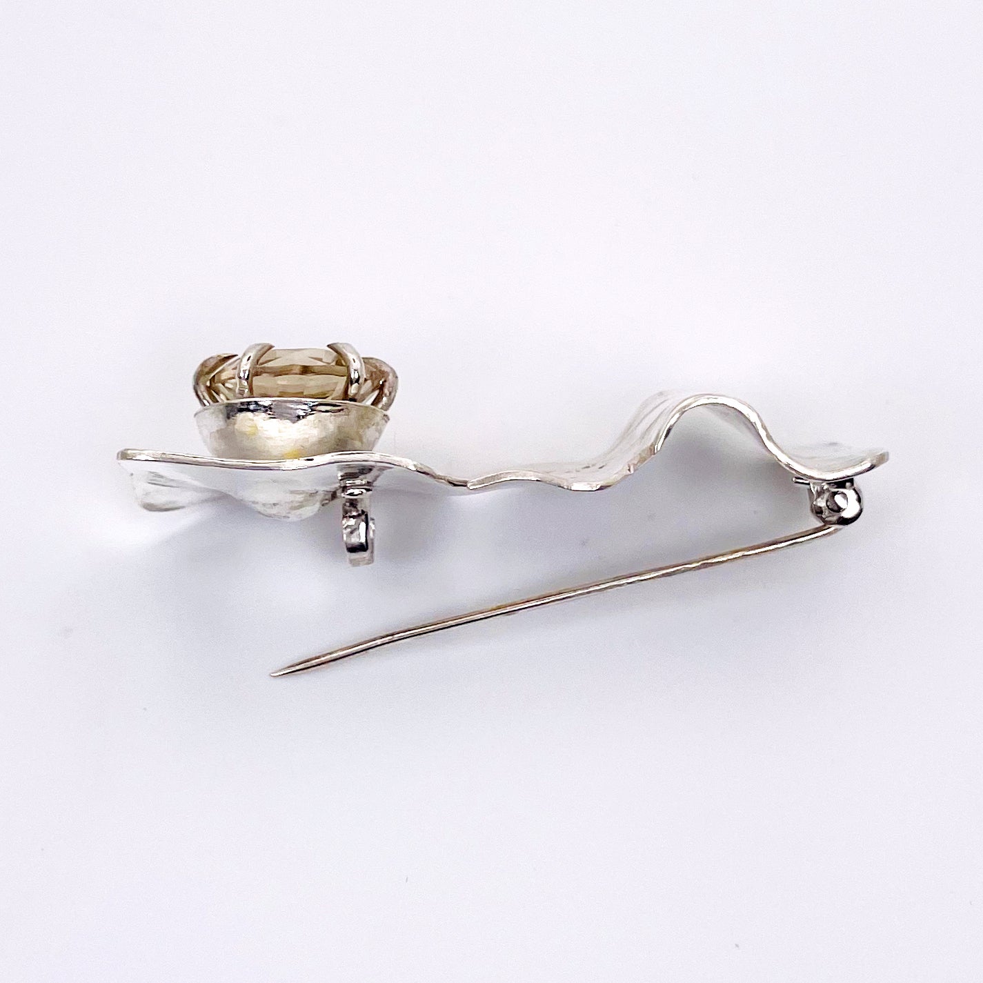 Expanded Skies Sun Over High Moor Citrine Brooch