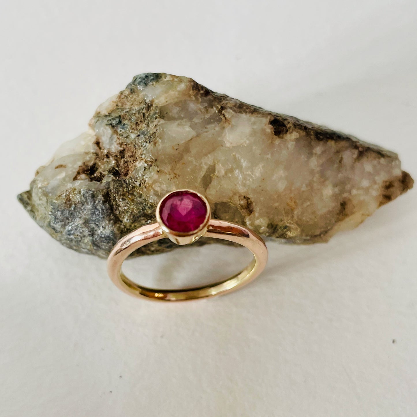 - Ruby Chalice Ring 18ct and 9ct gold