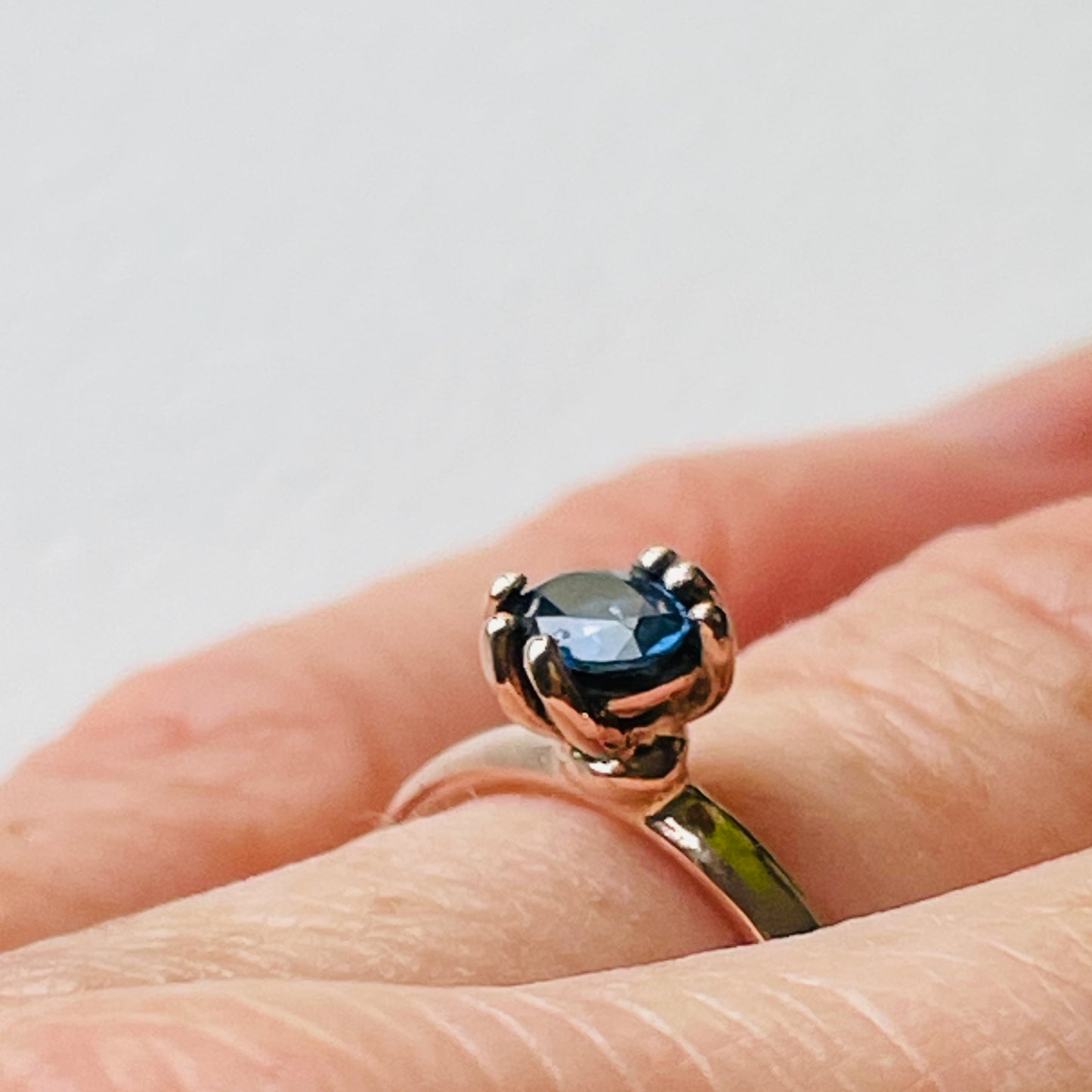 Wild Pool Blue Sapphire Ring, 9ct Rose Gold