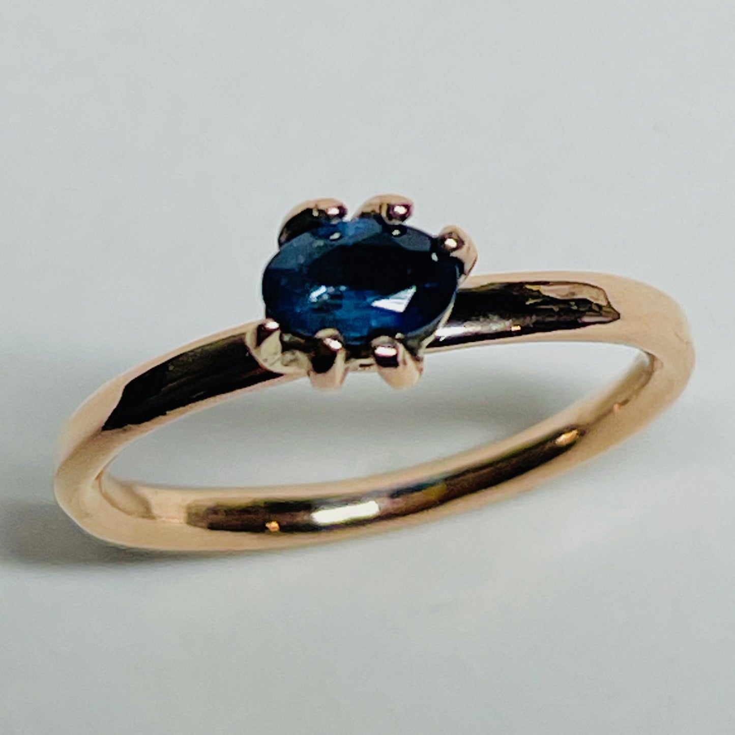 Wild Pool Blue Sapphire Ring, 9ct Rose Gold