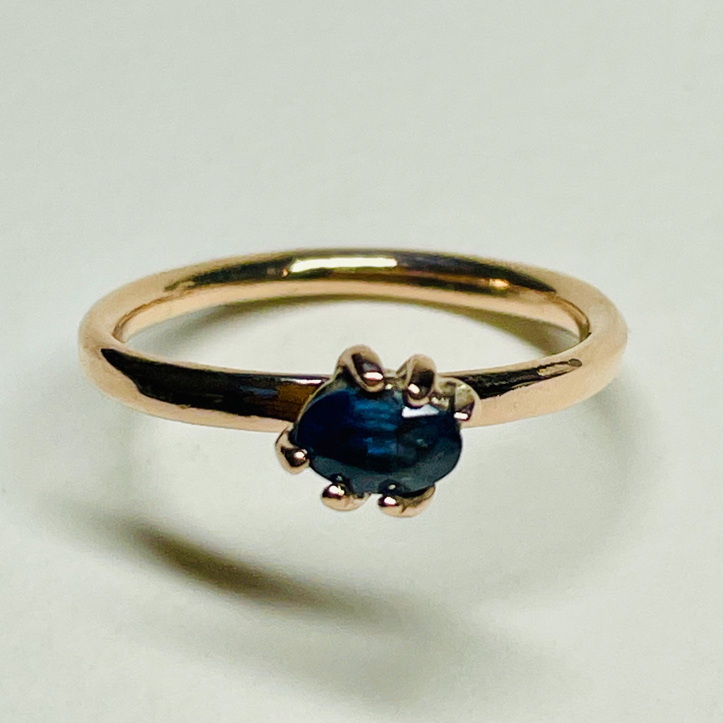 Wild Pool Blue Sapphire Ring, 9ct Rose Gold