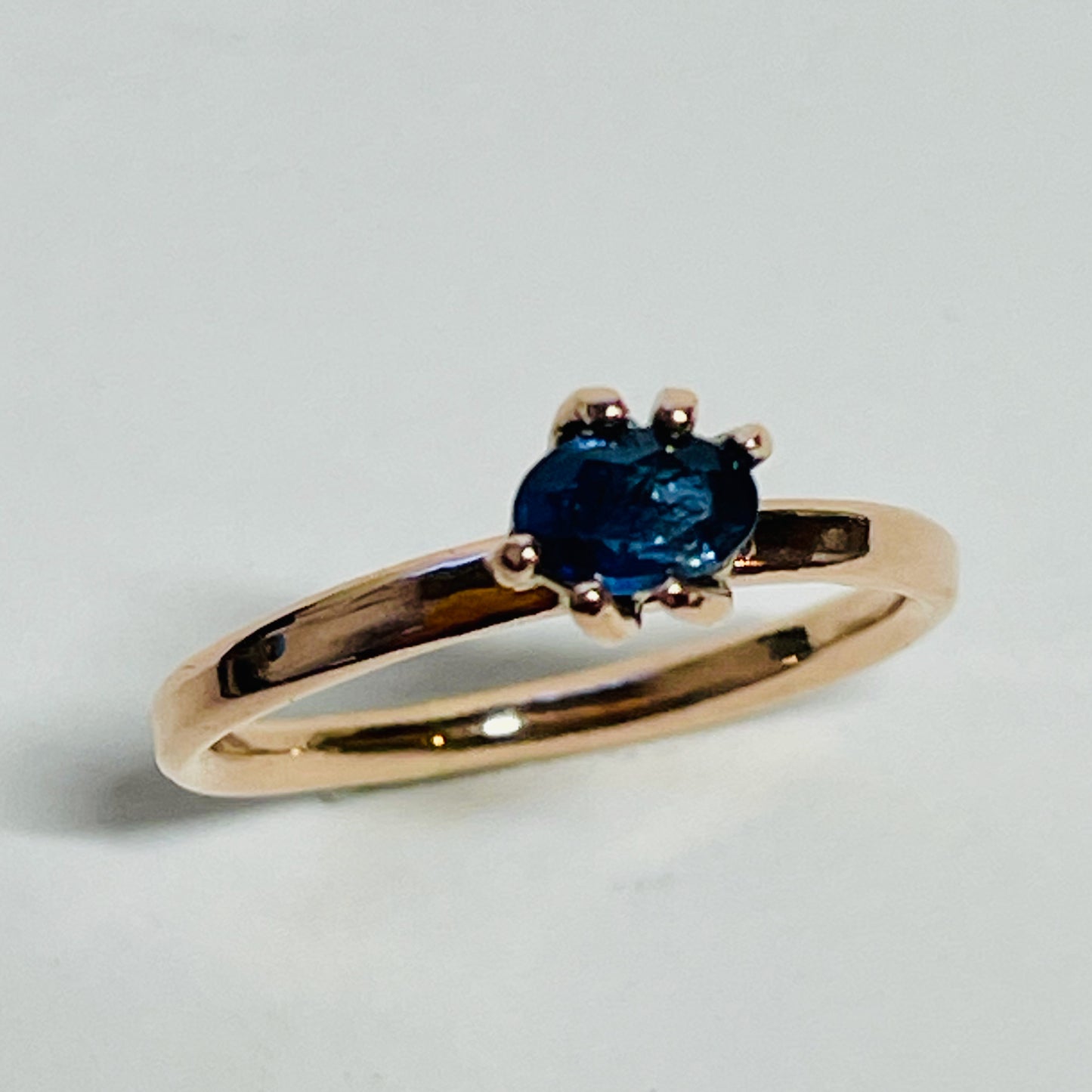 Wild Pool Blue Sapphire Ring, 9ct Rose Gold