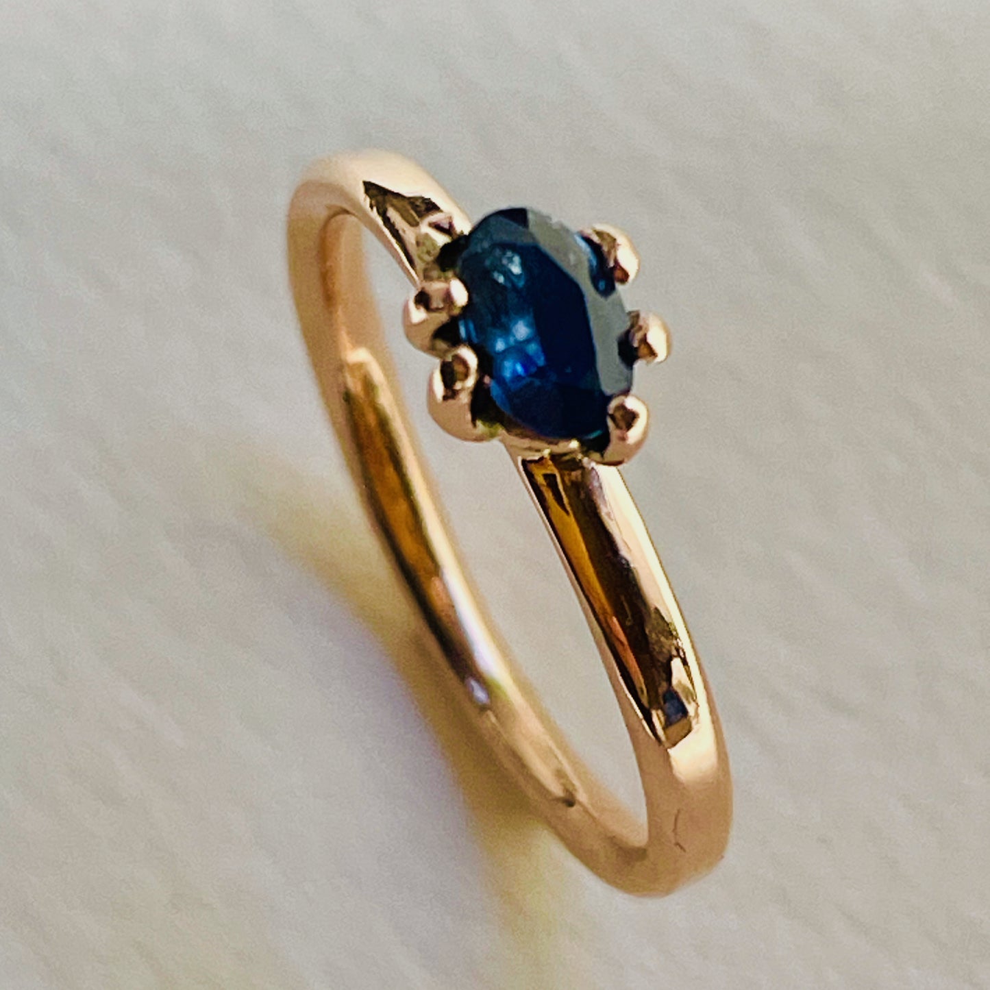 Wild Pool Blue Sapphire Ring, 9ct Rose Gold