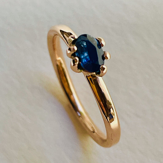 - Wild Pool Blue Sapphire Ring, 9ct Rose Gold